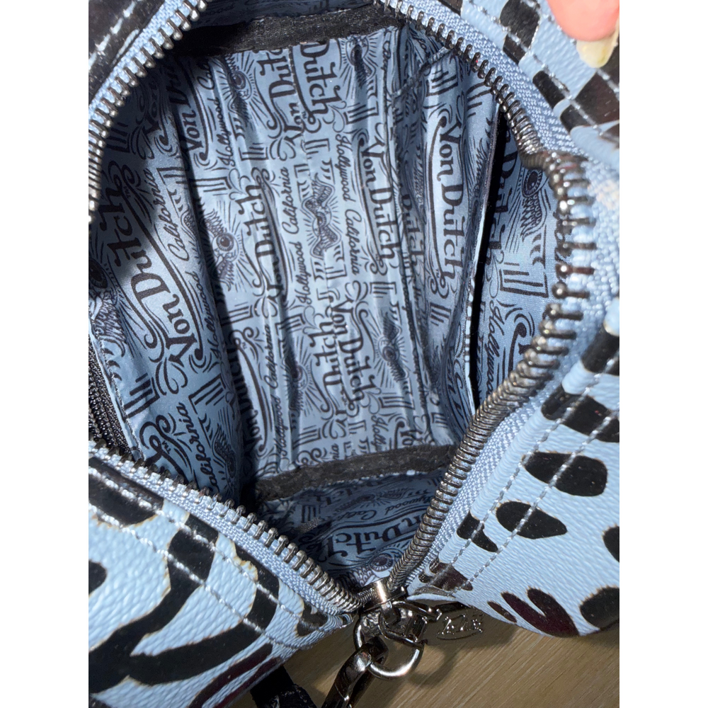 Von Dutch, User: Mtinsta101@gmail.com Von Dutch Blue Leopard Print Handbag - Picture 5 of 5